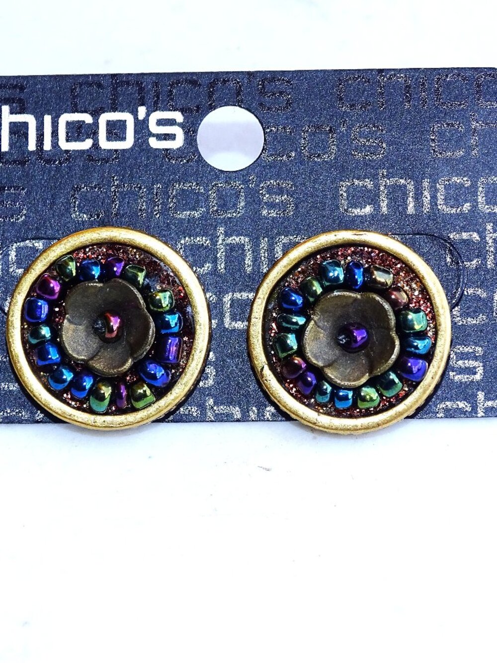 Chico's Button Style Pierce Earrings